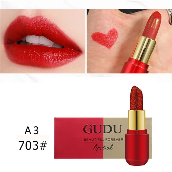 Women Sexy Lipstick Long Lasting Moisturizing Non-stick Lipstick Makeup Accessory