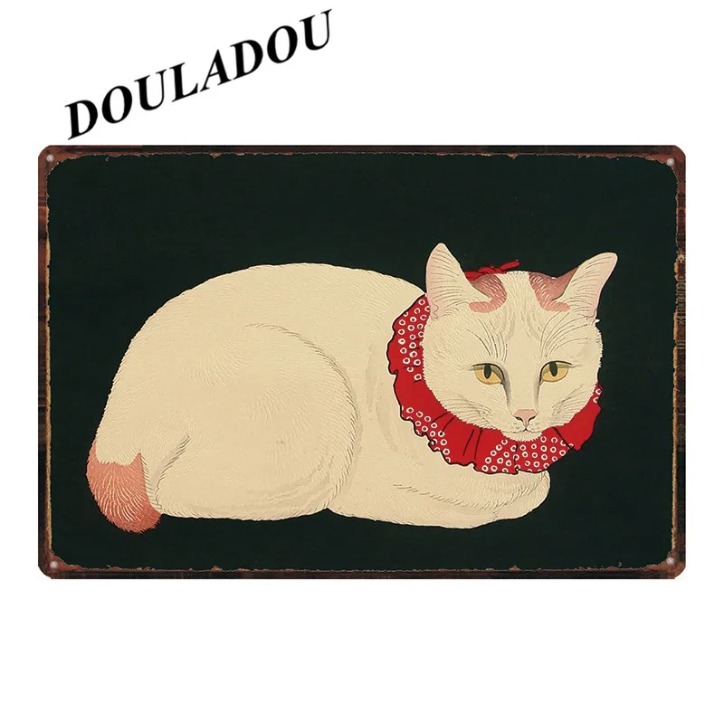 [Douladou] кошка искусство традиционная китайская живопись Бар Декор стикер для рукоделия настенный стикер для магазина клуб бар отель плакат 20x30 см - Цвет: 23