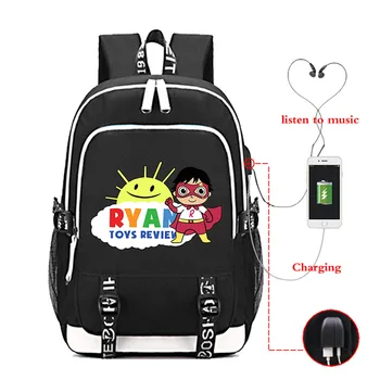 

Ryan Toys Review USB Backpack Teenager Capacity Bags Student's School Book Bags Fans Travel Bags Laptop Bag Mochila Feminina