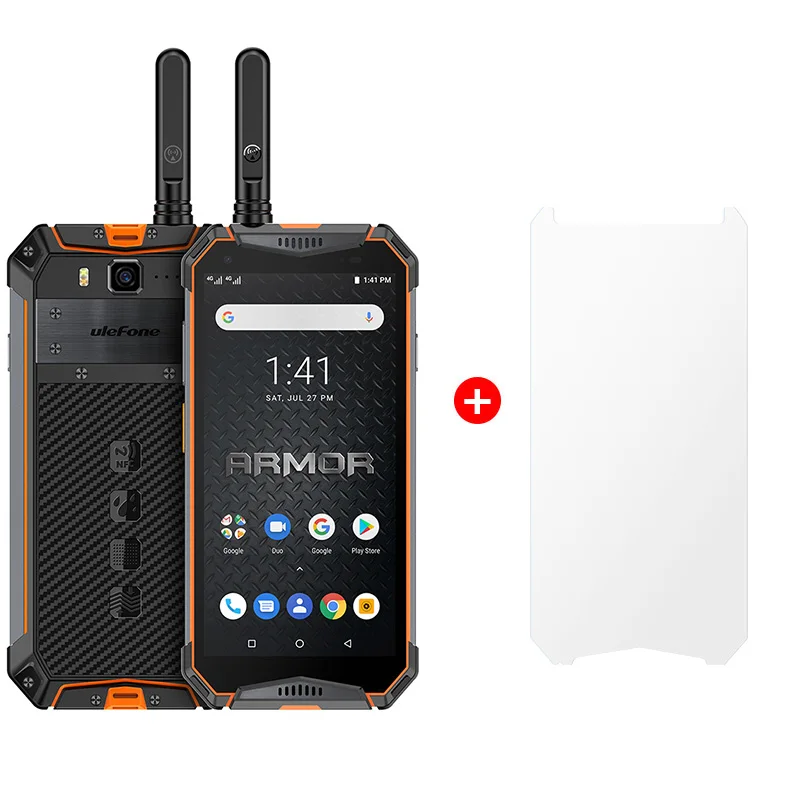 Ulefone Armor 3WT IP68 прочный смартфон Android 9,0 5," Helio P70 6G+ 64G 10300mAh 21MP NFC мобильный телефон Android 9,0 сотовый телефон - Цвет: Оранжевый