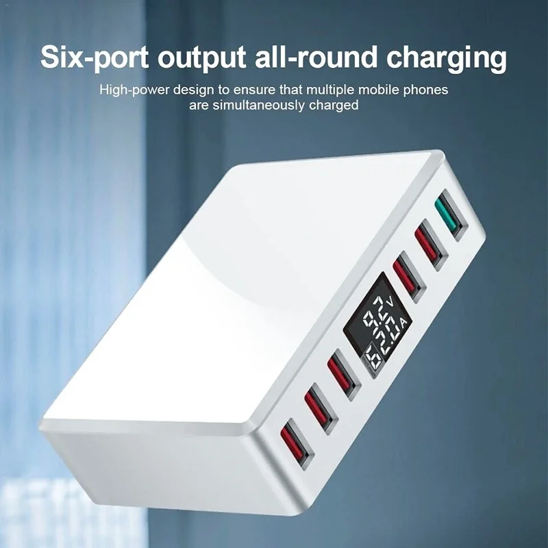 6-port charger Универсальный ce rohs быстрая зарядка quick qc для samsung для iphone зарядное устройство для путешествий 4,0 Зарядка для телефона cargador chargeur для xiaomi - Тип штекера: 6-port charger