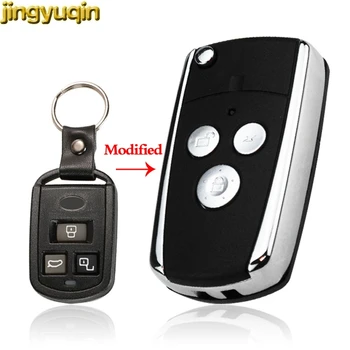 

jingyuqin Modified Remote Flip Car Key Shell For Hyundai Sonata Moinca For Kia Upgrated Folding Key Fob 3 Buttons