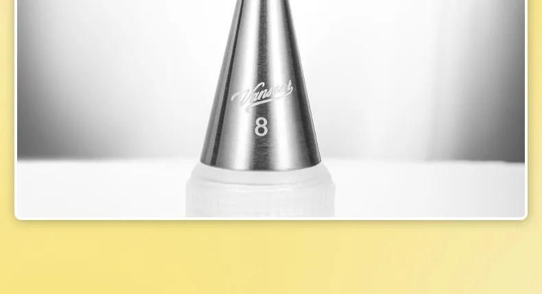 New Style 304 Stainless Steel Decorating Nozzle Small Seamless Welding Cake Cookie Pattern Decorating Tool Cream Pattern Mountin