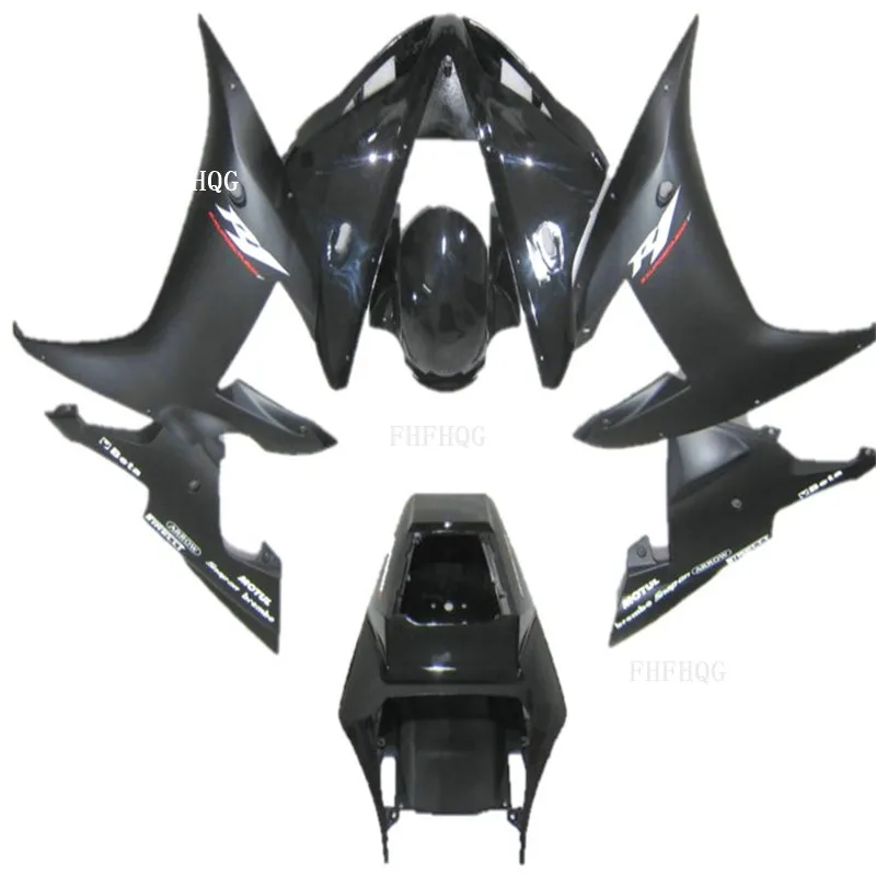

Custom cheap injection fairings for YAMAHA YZF R1 2002 2003 fairing kit R1 02 03 YZF-R1 full black ABS plastic parts