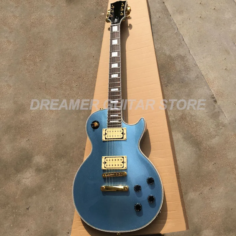 

Top Quality Custom-Shop +Lp custom Blue Electric Guitar +Customized Logo