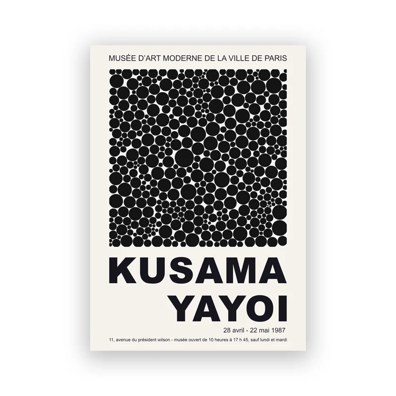 Yayoi-Kusama-Artwork-Exhibition-Posters-and-Prints-Gallery-Wall-Art-Pictures-Museum-Canvas-Painting-for-Living (4)
