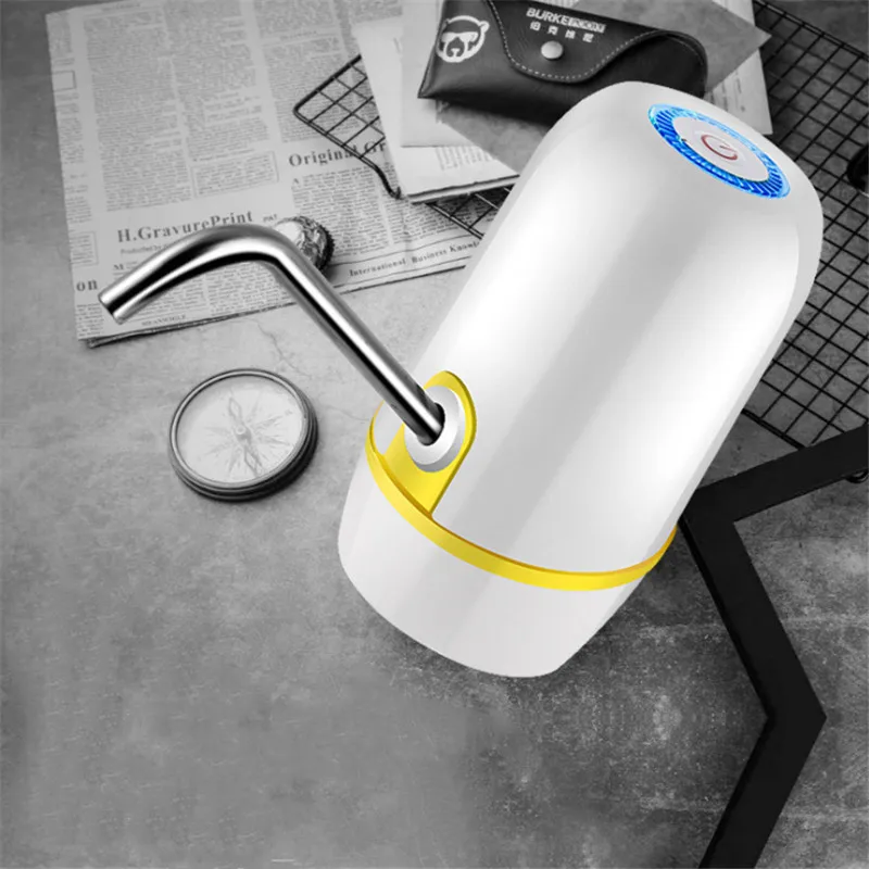 Электрический водяной насос диспенсер для воды USB заряжаемый 304 из нержавеющей стали выходной трубы портативный умный пресс выход переключатель воды