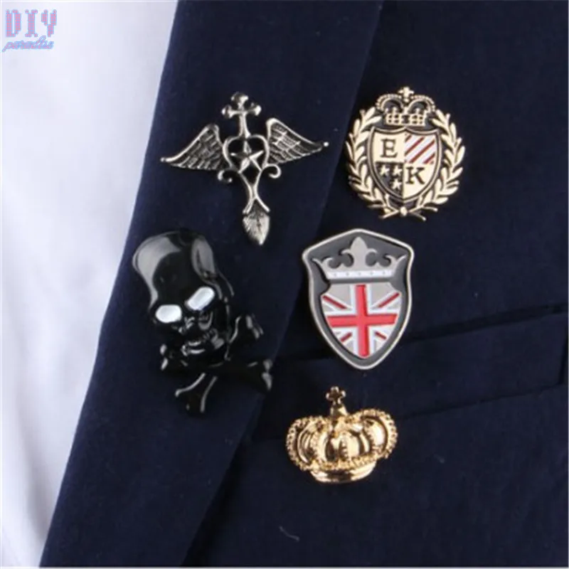 Значок на цепочке военный металлический значок с пятью звездами флажками