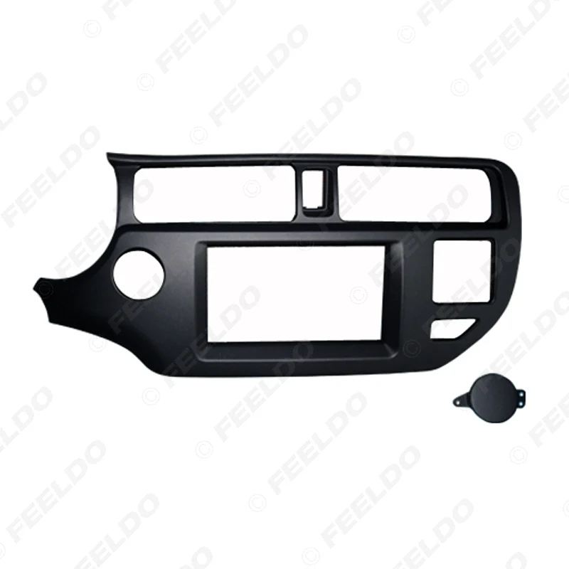 FEELDO автомобиль 2Din стерео фасции рамка для KIA K3 RIO 2011-2013(LHD) с SRS отверстие аудио рамка приборная панель отделка комплект# MX5499