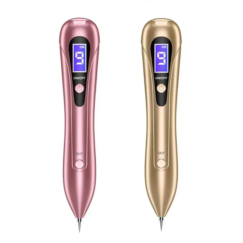 LCD 9 Gear Laser Mole Removal Pen Acne Dark Spot Wart Nevus Tag Plasma Women Face Beauty Skin Care Machine