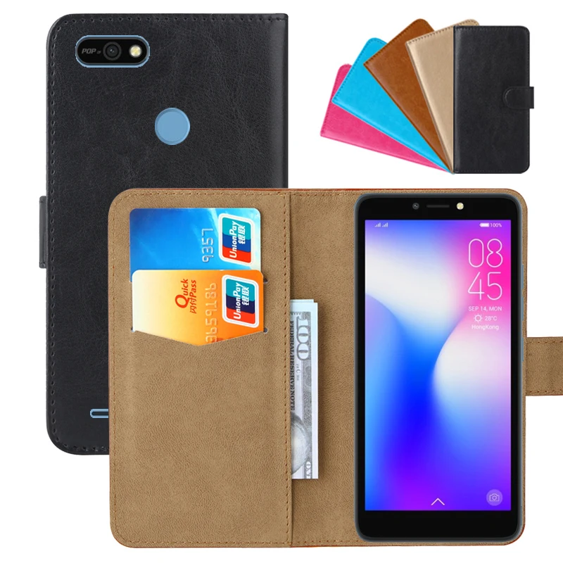 Роскошный чехол-портмоне для Tecno POP 2F (B1F) PU кожаный ретро чехол с откидной крышкой