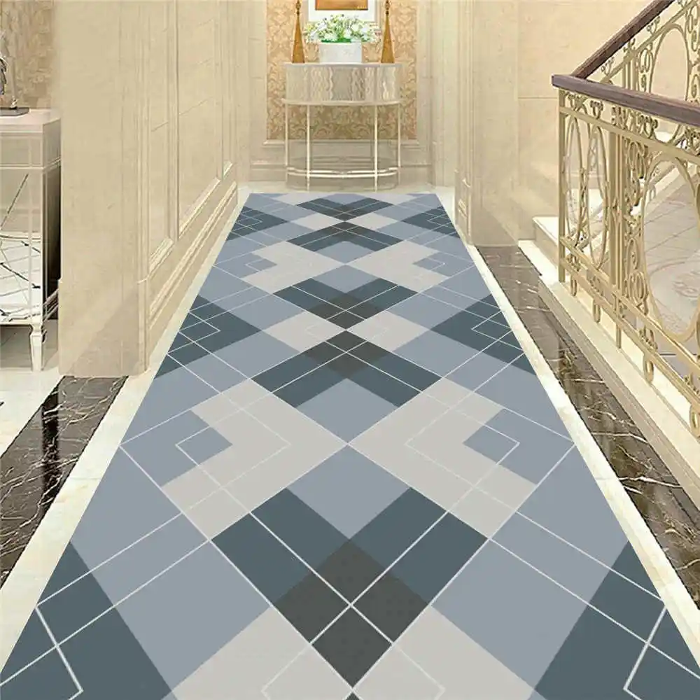 Modern Style Geometric Area Rugs Flannel Bedroom Floor Rug Bath Mat Triangular Kitchen Corridor Carpet for Living Room - Цвет: No-02