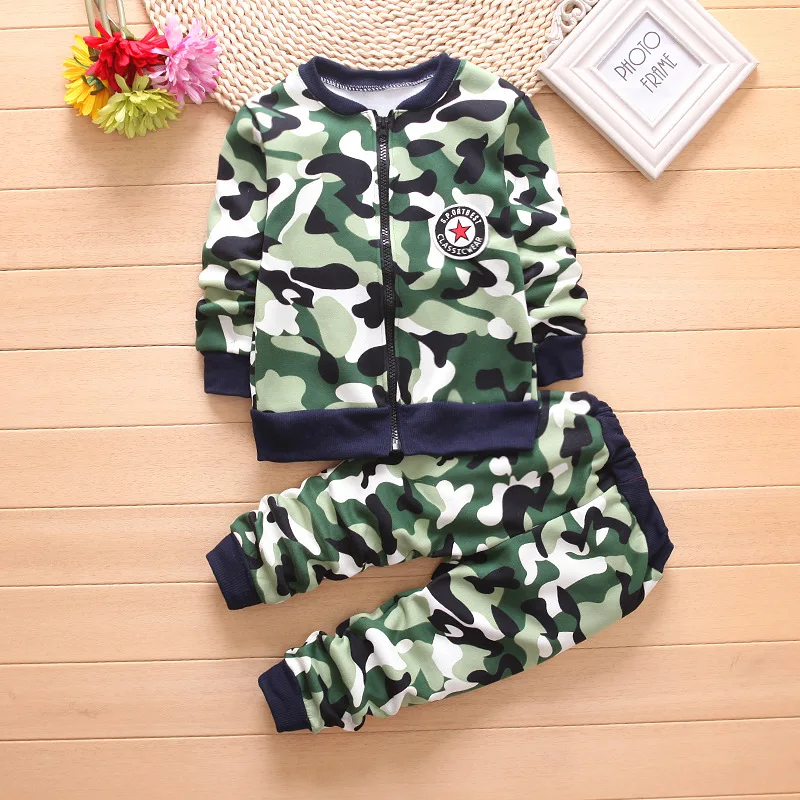 2019 Winter Boys Clothing Set Children Camouflage Fleece Velvet Outfits Toddle Baby Girls Warm Coats Pants Tracksuit Clothes Set (4)