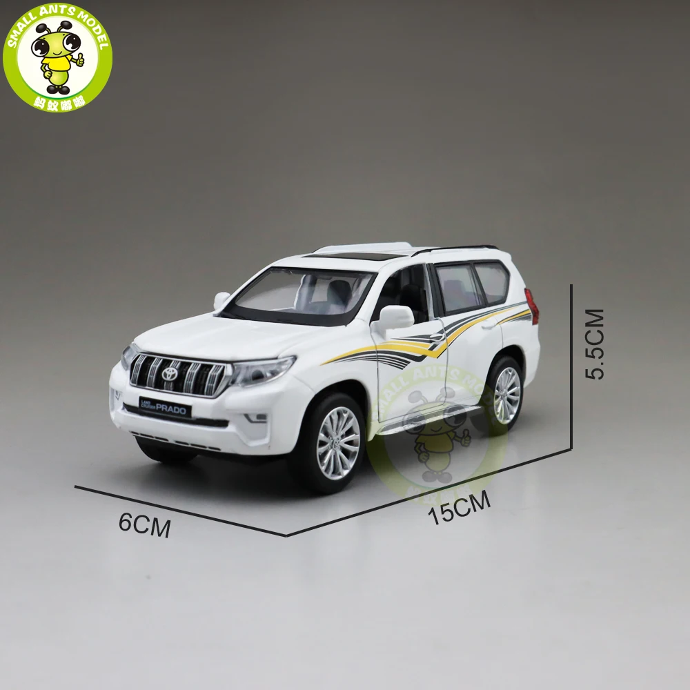 1/32 CAIPO Toyota Land Cruiser Prado литая под давлением модель автомобиля SUV игрушки для детей Детское звуковое освещение Вытяните назад Подарки