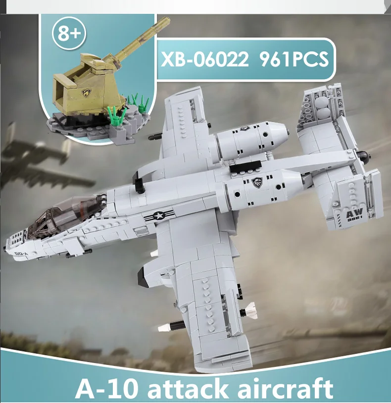 XINGBAO 06022 военный Военный серии A10 набор "Штурмовик" конструкторных блоков, Детские кубики игрушка в виде самолета рождественские подарки с фигурками