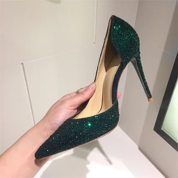 

Brand Women Pumps Extrem Sexy High Heels Women Shoes Thin Heels Female Shoes Wedding Shoes Red Bottom Leather Ladies Shoes 35-42