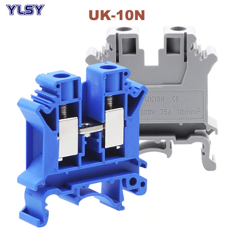 5 шт. Din Rail UK 10N Универсальный Винтовые клеммы Morsettiera коннекторов для электрических