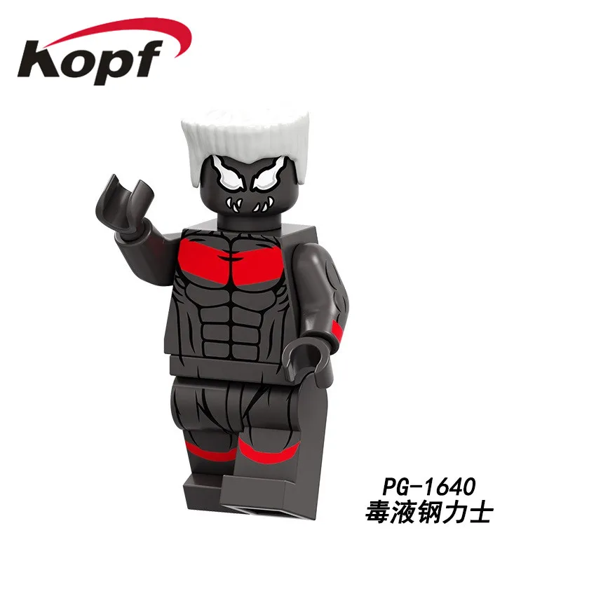 PG1640 50Pcs No Box 50 шт. строительных блоков Супер Герои анти-Веном чудо-женщина кабель экшн Капитан Америка Фигурки для детей игрушки PG8209 - Цвет: PG1640 50Pcs No Box