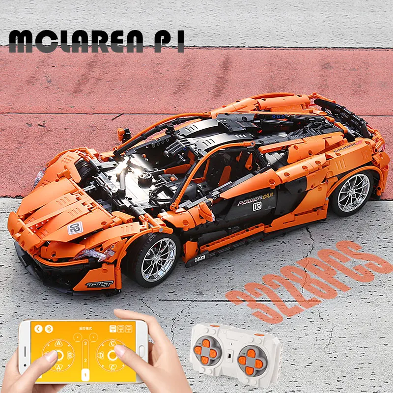 Форма King 13090 MOC Technic The McLarens P1 Модель гоночного автомобиля Hypercar строительные блоки
