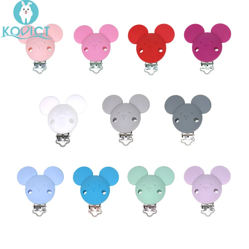 Good Value Nipple-Holder Teether-Clip Dummy Chain Teething-Toys Diy Baby Silicone Nursing 3pcs Mouse-Shape QLXBAmQ1r