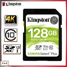 Kingston SD карта 128 Гб карта памяти SDXC цифровая карта класса 10 cartao de memoria для камеры Canon Nikon sony