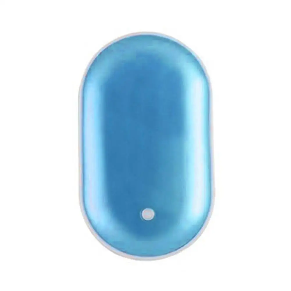 Blue Портативные мини-грелки для рук Lucky Cobblestone USB power Bank перезаряжаемая грелка для рук для холодной зимы - Цвет: Blue