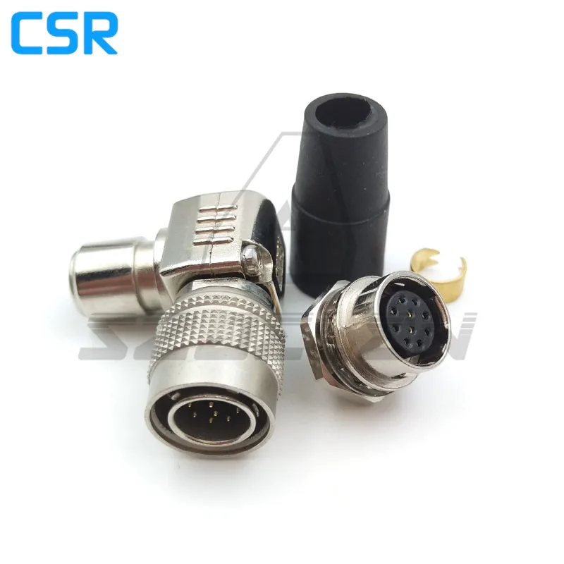 Hirose соединитель под прямым углом 12 pin, HR10A-10P-12p/HR10A-10r-12s, промышленная Мощность камеры, m12 Монтажная розетка