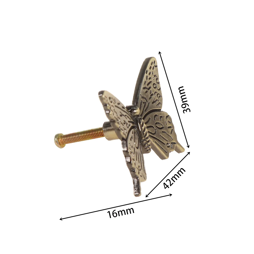 1 шт. винтажная 3D Ручка для шкафа-бабочки Ретро цинковый сплав для двери кухонного шкафа ручки для выдвижных ящиков шкаф декоративная мебель