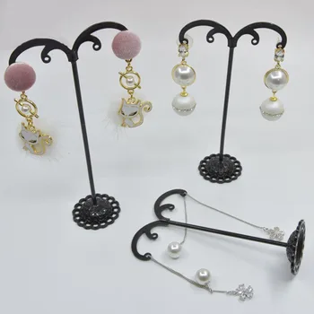

3pcs Jewelry Holder Iron Plating Home Ring Stand Anti-fall Earrings Decorative Vintage Display Hanger Rack Bracelet Necklace