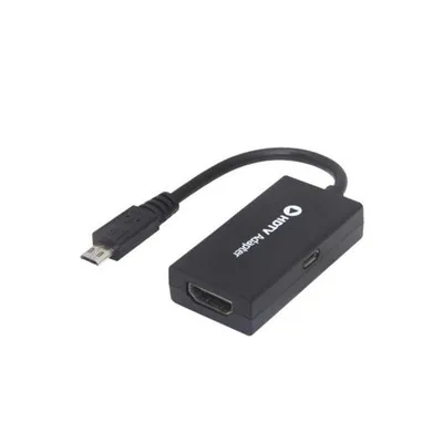 100 шт./лот 5 Pin Micro USB 5 Pin Micro USB 5pin к HDMI телевидение с высоким разрешением, HD ТВ адаптер для ПК HD ТВ DVD