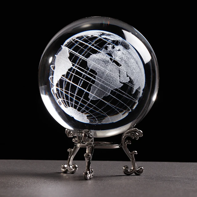 Globe De La Terre En Cristal K9, 6 Cm / 8 Cm, Boule De Cristal, Modèle De  Terre Miniature, Gravée Au Laser 3d, Artisanat, Décoration Pour La Maison,  Anniversaire - Boules Décoratives - AliExpress