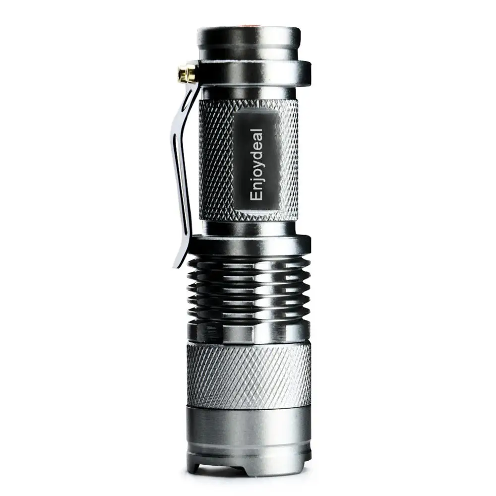 Sliver flashlight Портативный светодиодный фонарик Q5 2000lm мини-фонарик водонепроницаемый светодиодный фонарь 5 цветов 1 Режим масштабируемый светодиодный фонарь penlight AA 14500 - Испускаемый цвет: Sliver flashlight