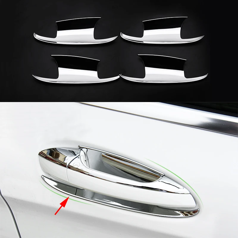 4x Chrome ABS Outer Door Handle bowl Trim For Mercedes-Benz GLA Class X156 2014-2019 | Автомобили и мотоциклы