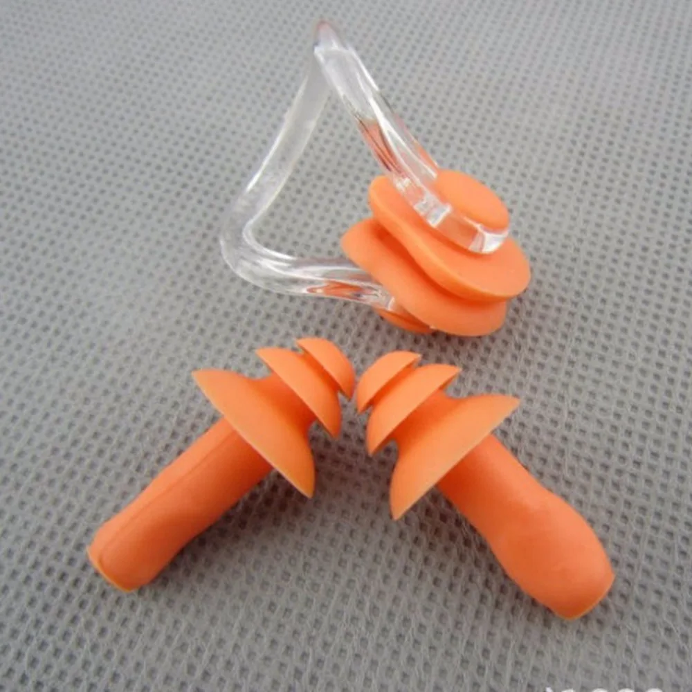 

5set/lot Silicone Nasal Splint Waterproof Earplug Pool Piscinas Accessories diving Swimming Multi snorkel mask scuba surf boat