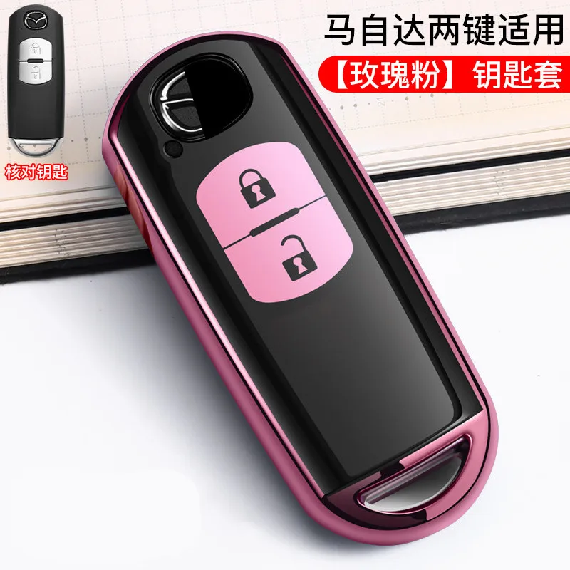 2 buttons Высокое качество ПК+ ТПУ чехол для ключей защитная оболочка держатель для Mazda 2 3 5 6 CX-4 CX-5 CX-7 CX-9 CX-3 аксессуары - Название цвета: 2 buttons