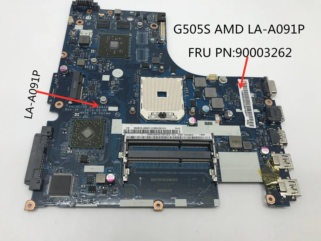 

FRU 90003262 Mainboard for Lenovo G505S AMD Laptop motherboard VALGC/GD LA-A091P 100% Tested