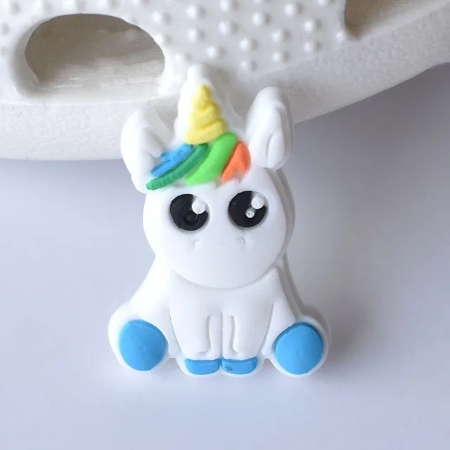2021-2022 Season Unicorn PVC Soft Rubber Shoe Ornament Decoration Removable Garden Shoe Ornament Shoe Buckle  Charms for Crocses 291-CFPA