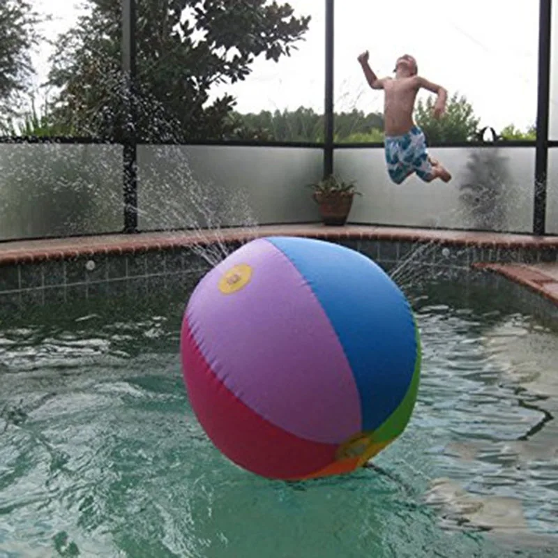 Надувной ПВХ водный струйный пляжный мяч для игры на открытом воздухе шар летний