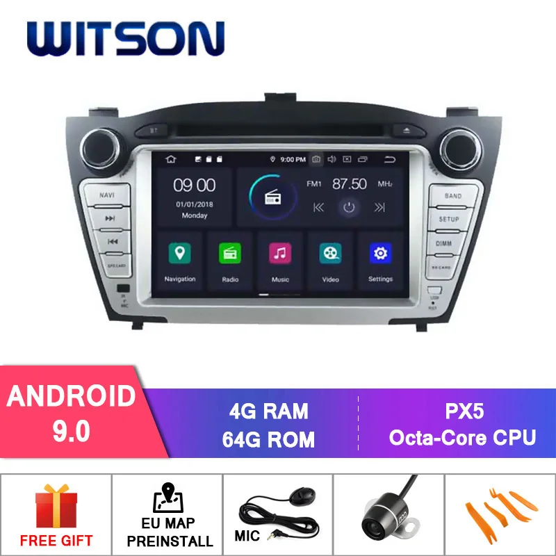 PX5 64GB ROM WITSON Android 9,0 Восьмиядерный PX5 автомобильный dvd-плеер для HYUNDAI TUCSON/ix35(2009-2013) ips 4 Гб ram 64 Гб rom Автомобильная gps-навигация - Цвет: PX5 64GB ROM