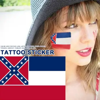 

Laptop Art Waterproof State Flag PVC Temporary Tattoo Sticker Adhesive Face Arm