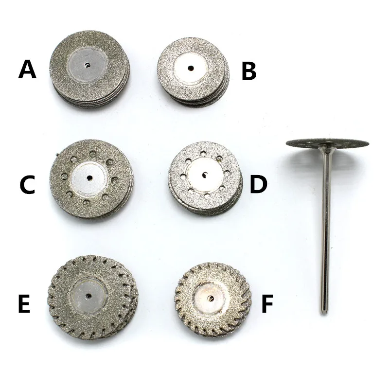 10 шт. диск + 1 хвостовик стоматологический Алмазный полировальный для шлифовки