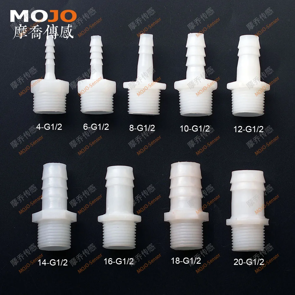 2020 Straight-Through Giunto A G1/2 "Filettatura Maschio Connettore Raccordo Od: 4 Millimetri-20Mm (10 Pz/Lotto)