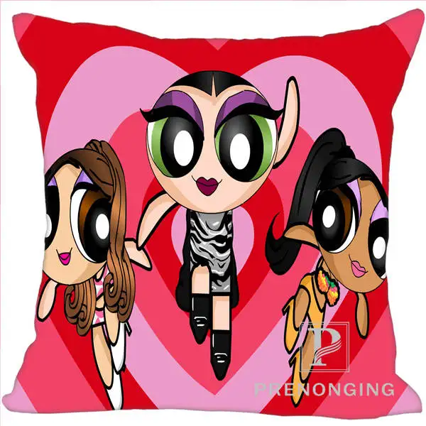 Заказная декоративная наволочка Powerpuff для девочек квадратная Наволочка на молнии лучший подарок 20X20 см, 35X35 см(одна сторона) 180117#87 - Цвет: Pillowcases