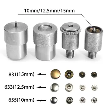 

Four-button Mold Hand Press Machine Button Machine Mold For 10/12.5/15MM Snap Button Dies Mold Set Pressing Machine Spare Parts