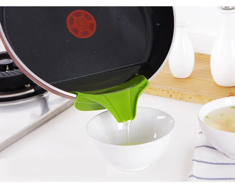 Кухонные принадлежности сковородки для предотвращения разливов круговой обод дефлектор герметичная кухонная силиконовая воронка кухонные устройства Инструменты
