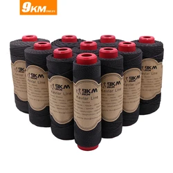 Kevlar negro línea 50Lbs 2000Lbs pesca ayudar línea de la cometa volando de acampar al aire libre supervivencia cuerda refractaria de mochilero de