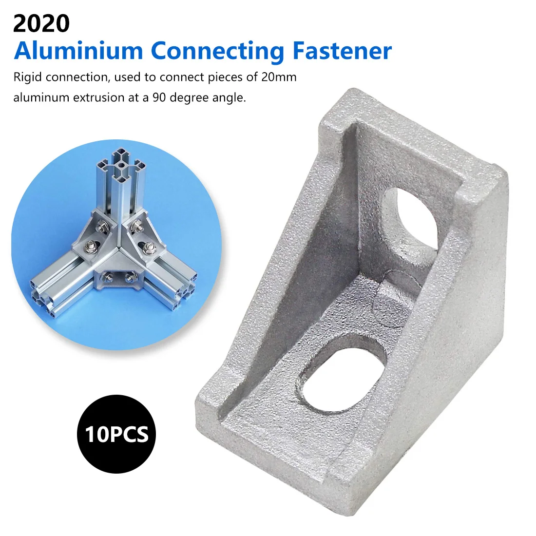 Алюминий угловой кронштейн фитинги 20x20x17 мм угловой кронштейн 10 шт. для соединителя алюминиевая профильная фреза