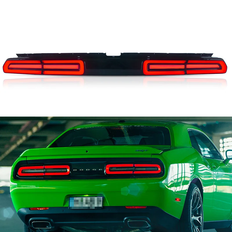 

2pcs For Dodge Challenger Tail Lights 2008-2014 LED Dynamic Turn Signal Lamp Reverse Lights Brake Light Running Light