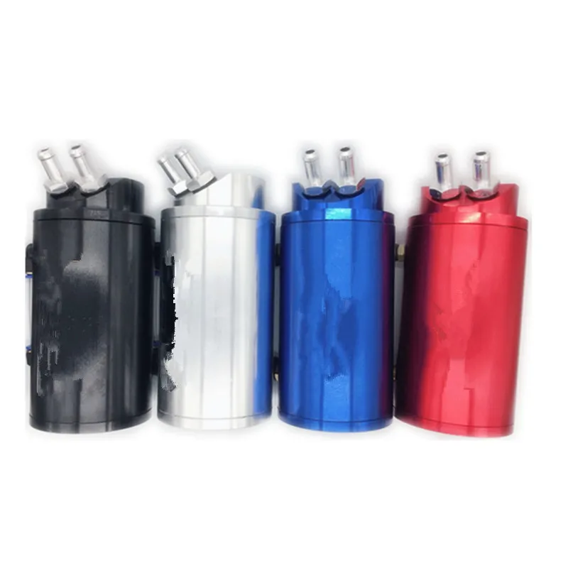 

SPSLD Universal SPSLD Engine Circular Shape Oil Catch Can Oil Tank Reservoir With 2 Bigger Fittings Oil Catcher