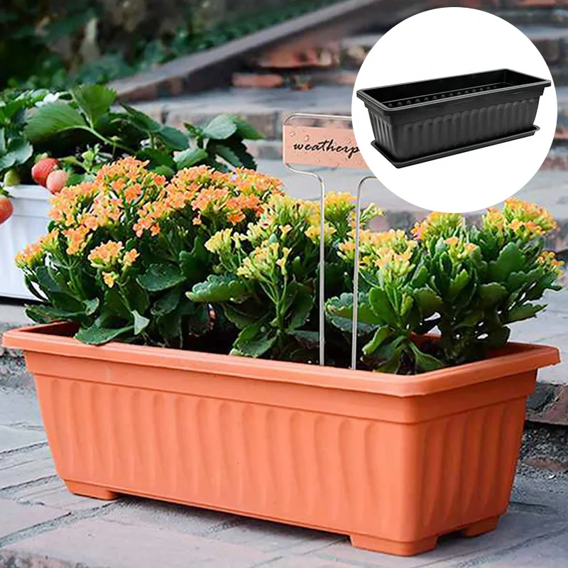 Jardinera Para Balcón De 60 Cm, 4 Unidades De Balcones, Jardinera